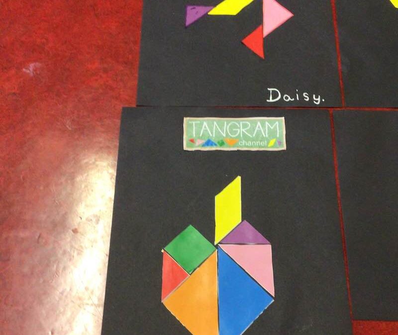 6th are making Tangrams